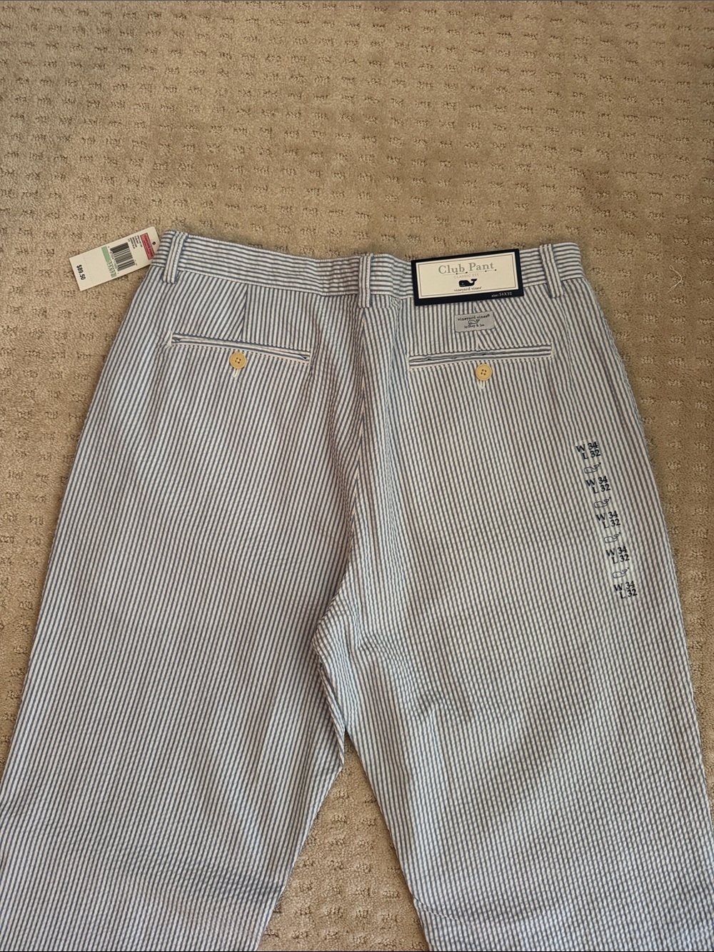 NWT Vineyard Vines Men's Seersucker Pants - Picture 2 of 6